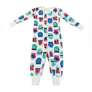 Hanna Andersson Colorful Holiday Kids Onsie Pajamas Size 12-18 Months